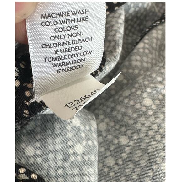 J. Jill black cream print stretch ankle pants size 10 - Picture 5 of 8